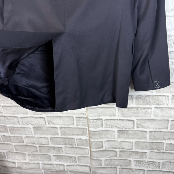 Brooks Brothers Estrato Togna Wool Dark Navy Blazer Suit Jacket Mens 40L Regent - Picture 5 of 14